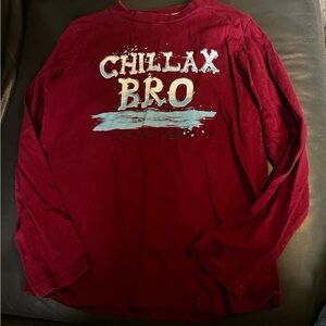 Circo Burgundy 'Chillax Bro' Long Sleeve Tee